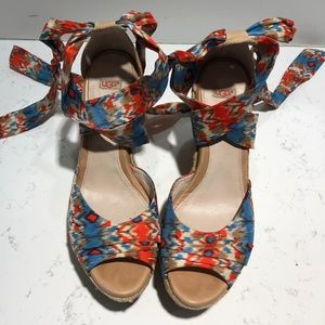 UGG Lucianna Platform Ribbon Espadrille Santorini